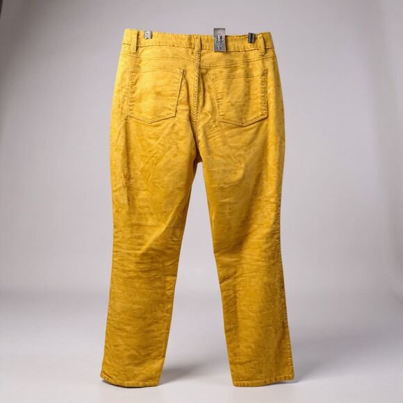 Talbots Mustard Corduroy Straight Leg Pants Size 6 Fall Classic Soft Stretch S 6 - Picture 2 of 5
